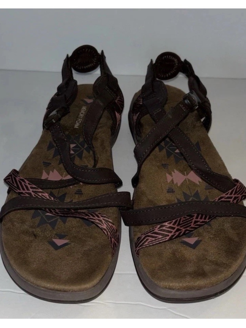 Skechers Sandals Reggae Slim Vacay Women’s Strappy Brown Comfort Shoes Sz 9